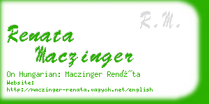 renata maczinger business card